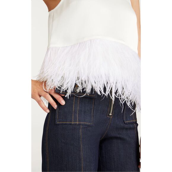 CINQ A SEPT SMOOTH SATIN CHARISSE TOP XL $425 - Picture 4 of 10